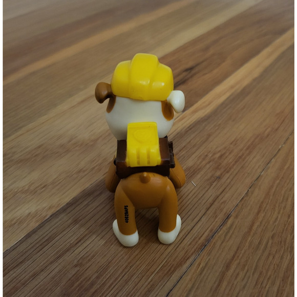 Paw Patrol Rubble Action Figure – Yellow Construction Pup Spin Master Pre-Owned - Picture 3 of 8